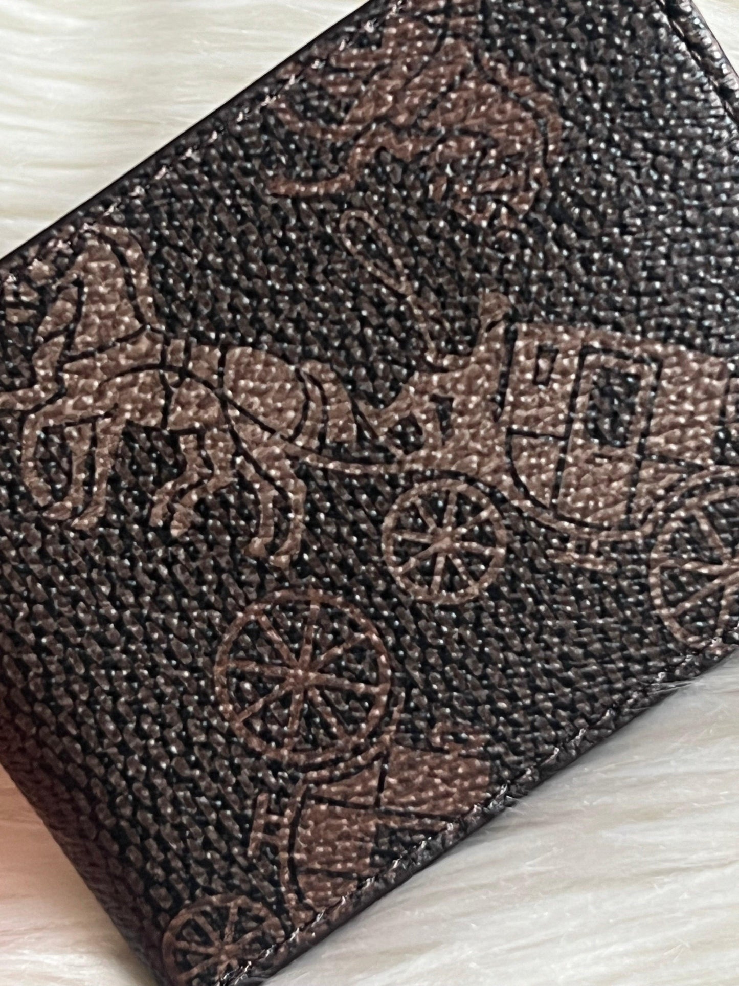 Coach Slim Billfold Wallet with Large Horse and Carriage Print