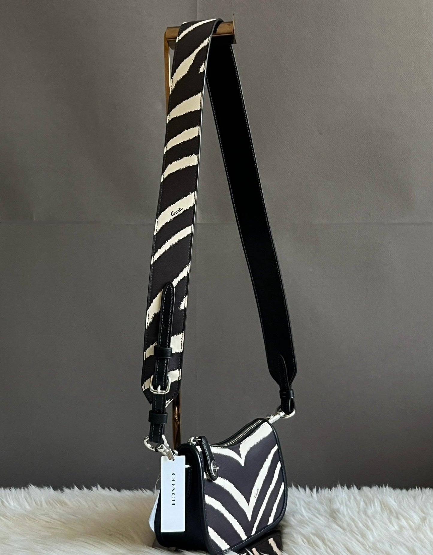 Coach Strap with Zebra Print