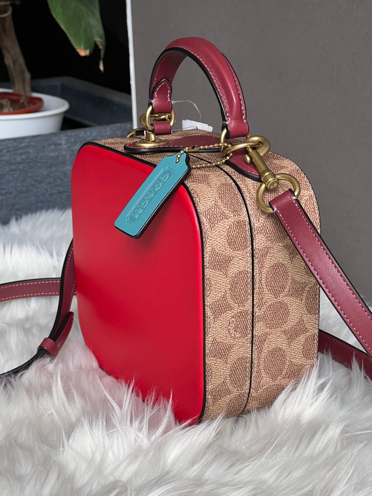 Coach Lunar New Year Square Bag in Signature Canvas