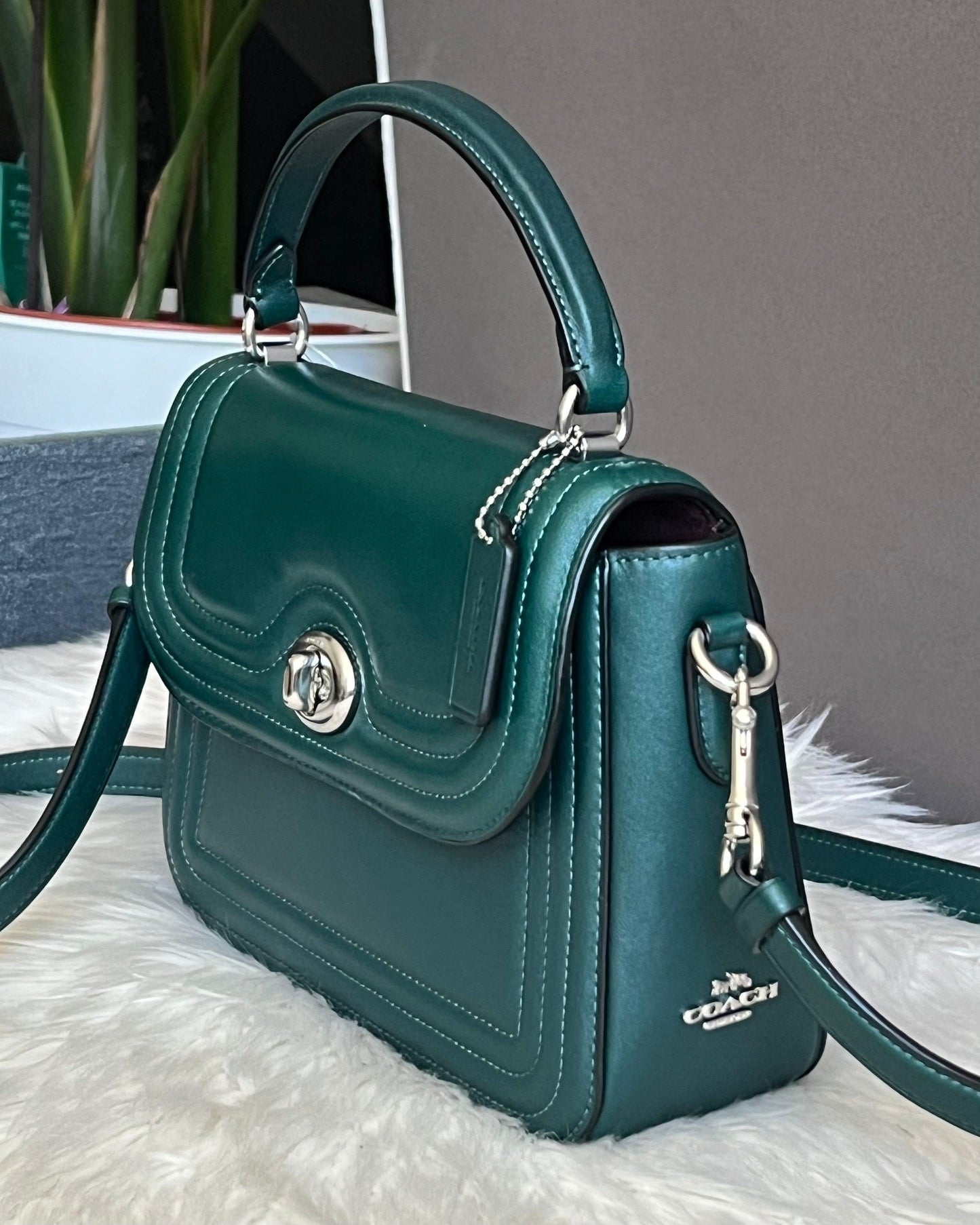 Coach Marlie Top Handle Satchel with Border Quilting