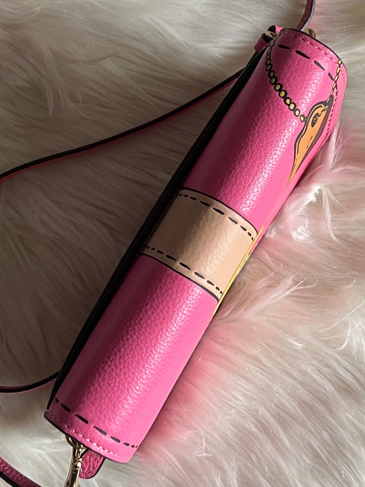 Coach Anna Foldover Clutch Crossbody with Trompe L'oeil Print