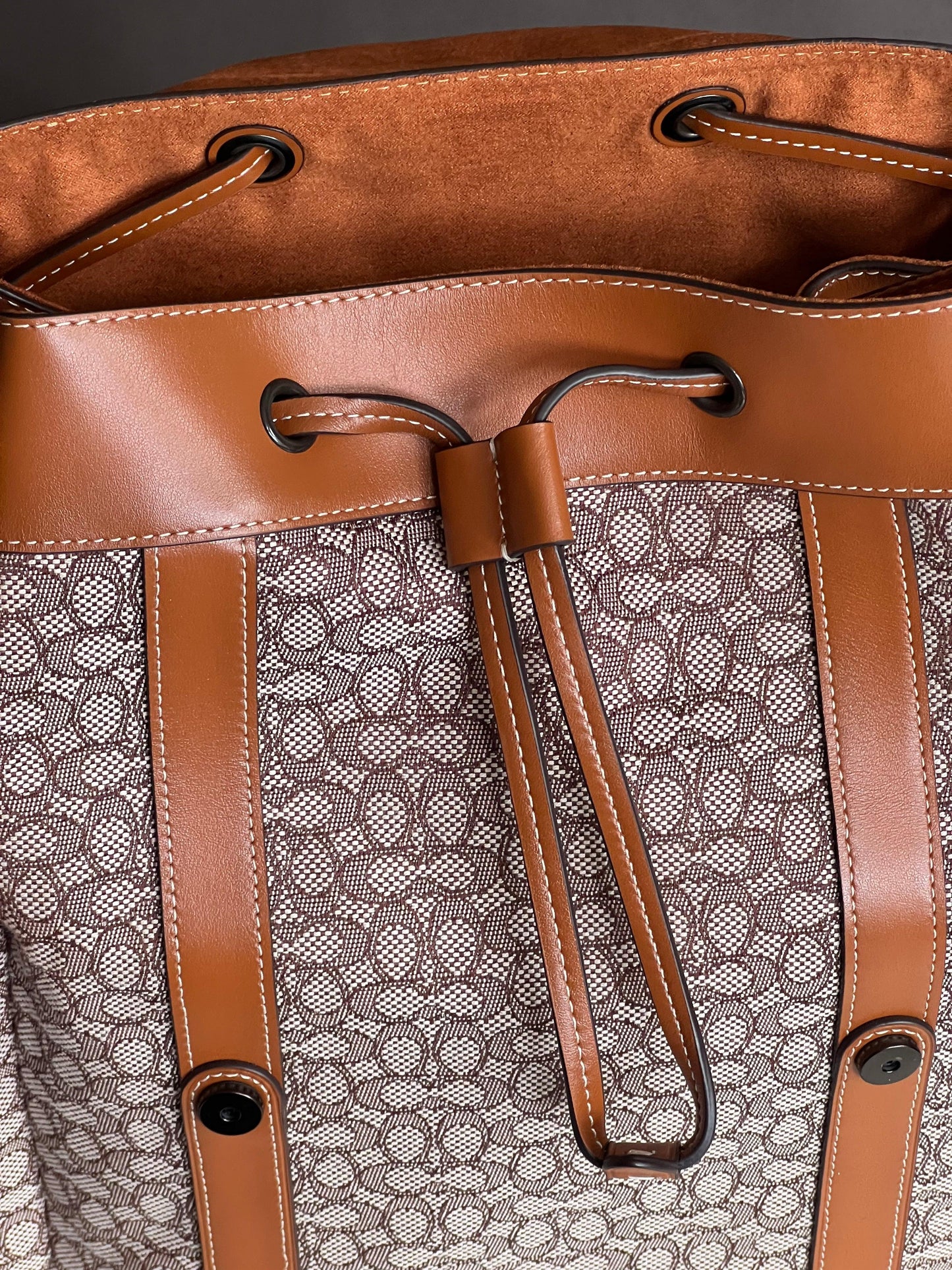 Coach Hitch Backpack in Micro Signature Jacquard