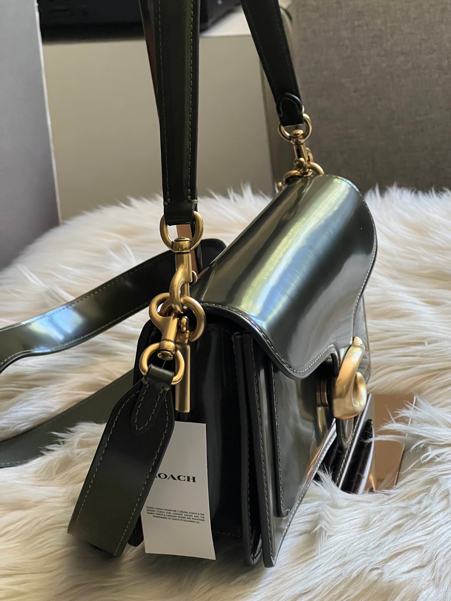 Coach Tabby Shoulder Bag 26 in Spazzolato Leather