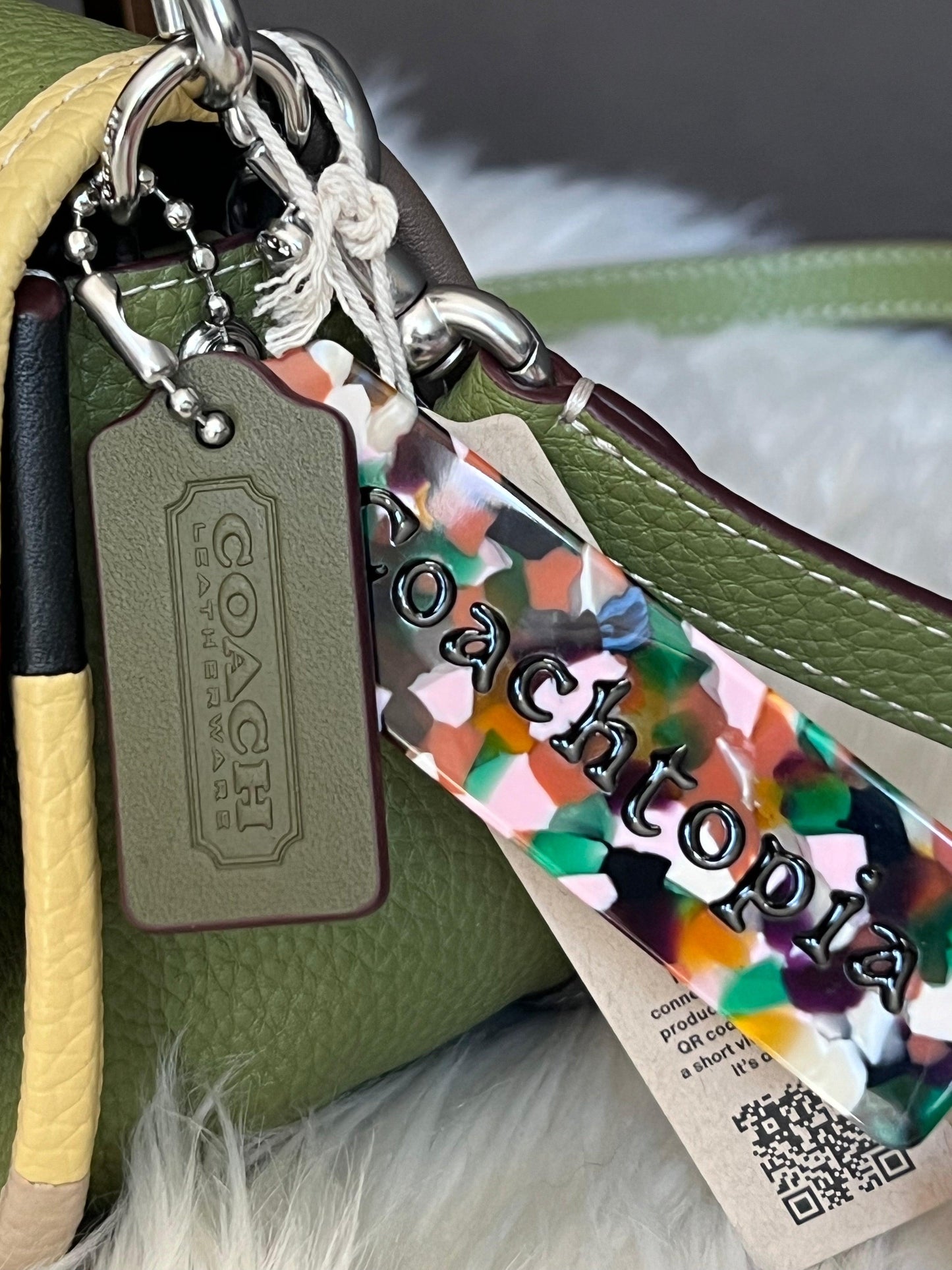 Coach Wavy Dinky Bag with Colorful Binding in Upcrafted Leather