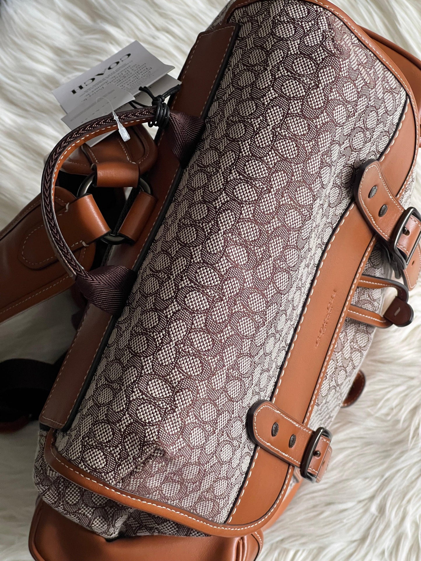 Coach Hitch Backpack in Micro Signature Jacquard