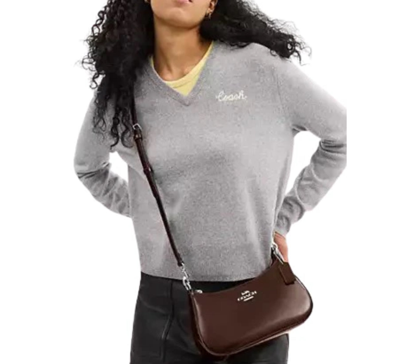 CV938 - Coach Teri Shoulder Bag in Spazzolato Leather