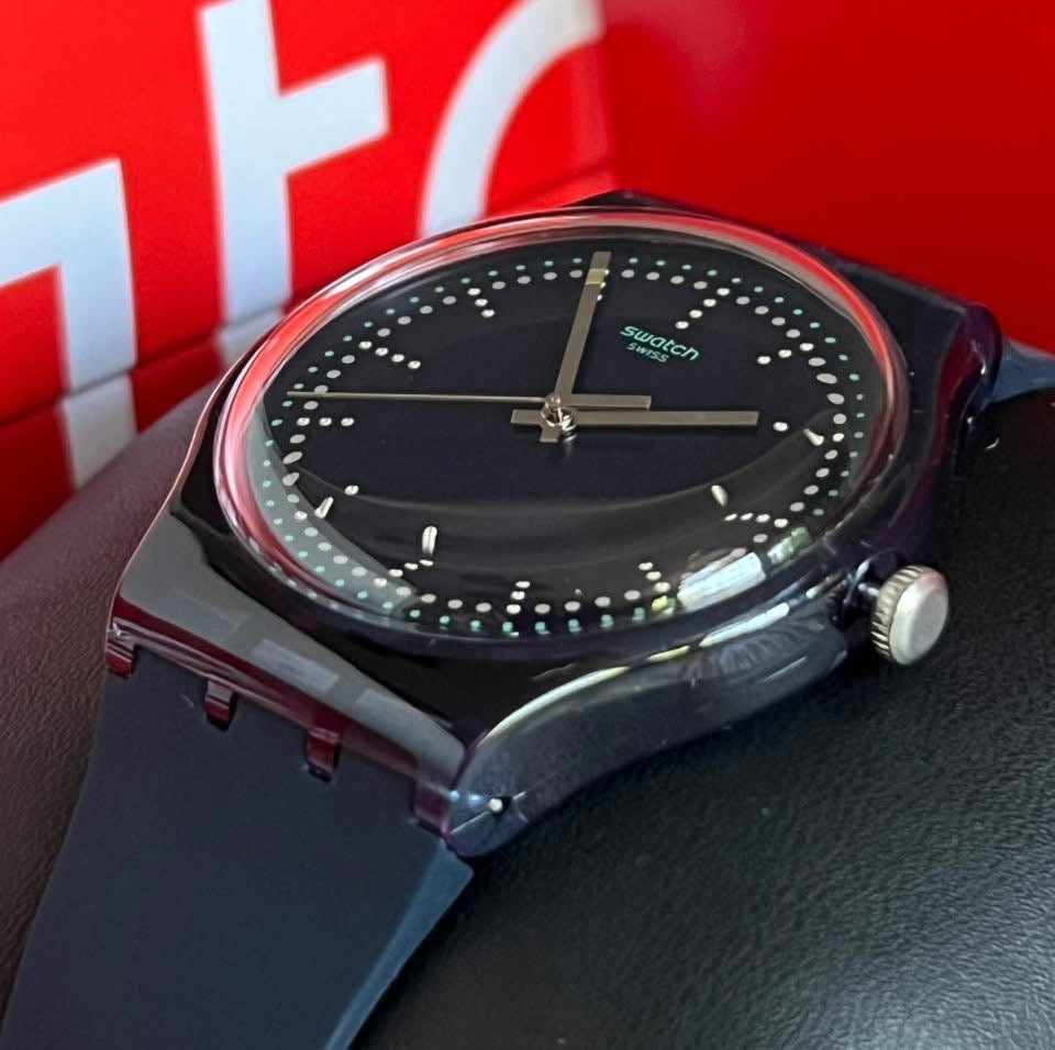 Swatch Blue Pillow Watch