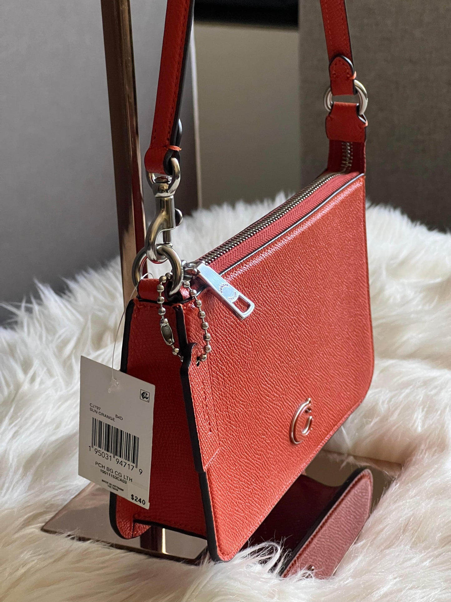 Coach Pouch Bag with Signature Canvas Detail
