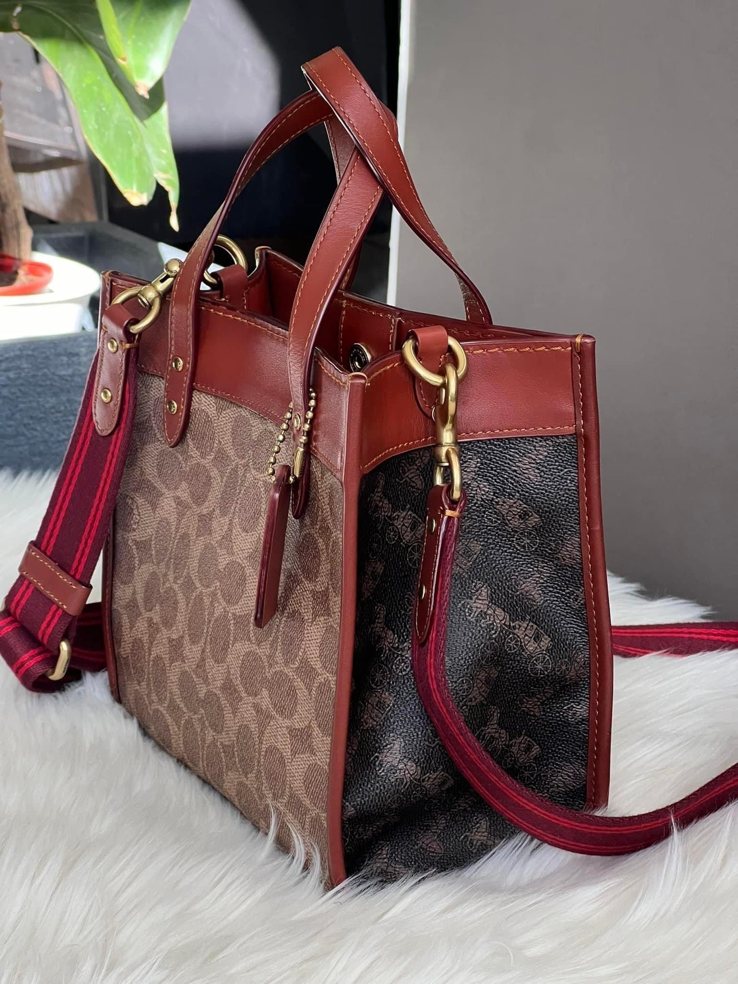 Coach Field Tote 22 in Signature Canvas with Horse and Carriage Print - “AS IS”