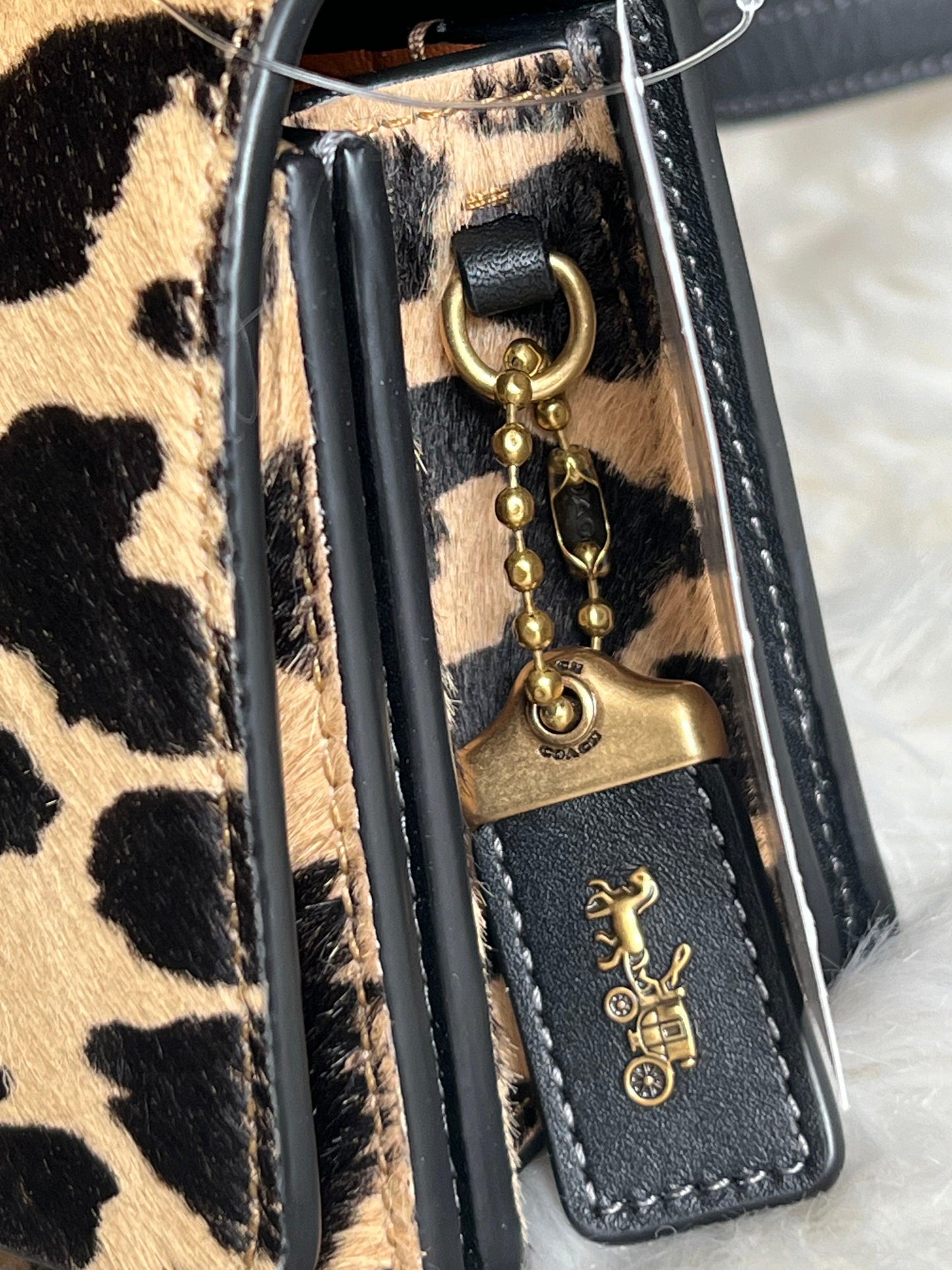 Coach Bandit Crossbody in Haircalf with Leopard Print