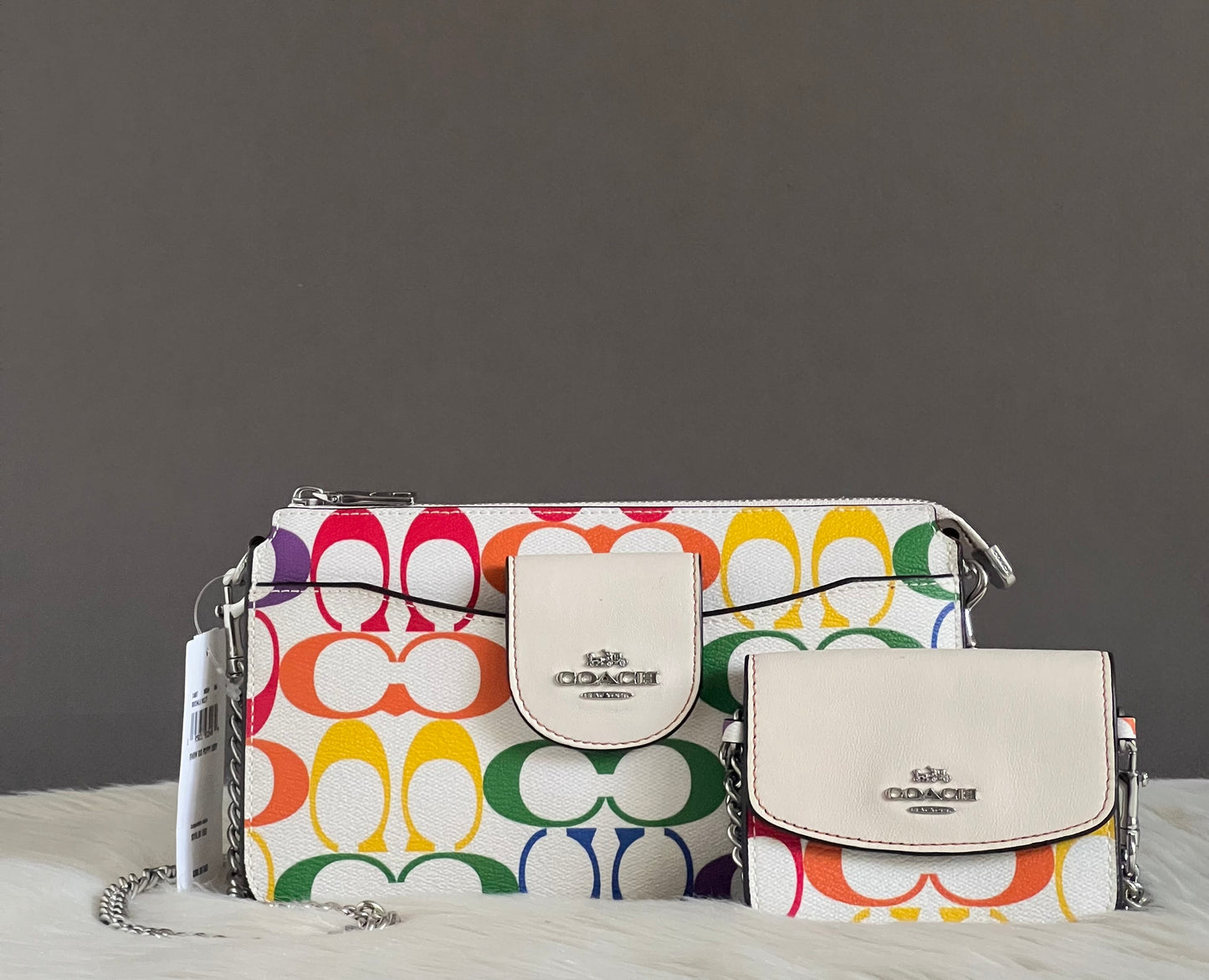 Coach Poppy Crossbody in Rainbow Signature Canvas