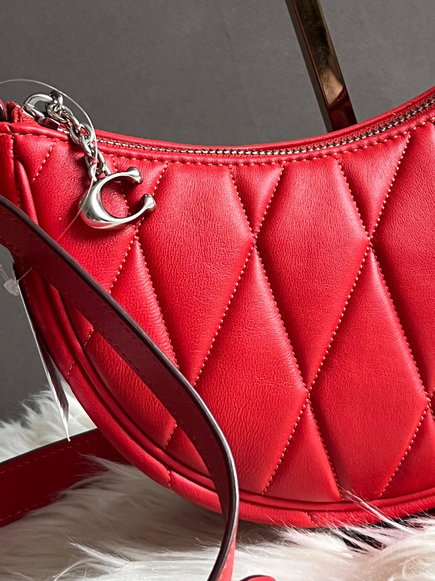 Coach Mira Shoulder Bag with Pillow Quilting and Heart Strap