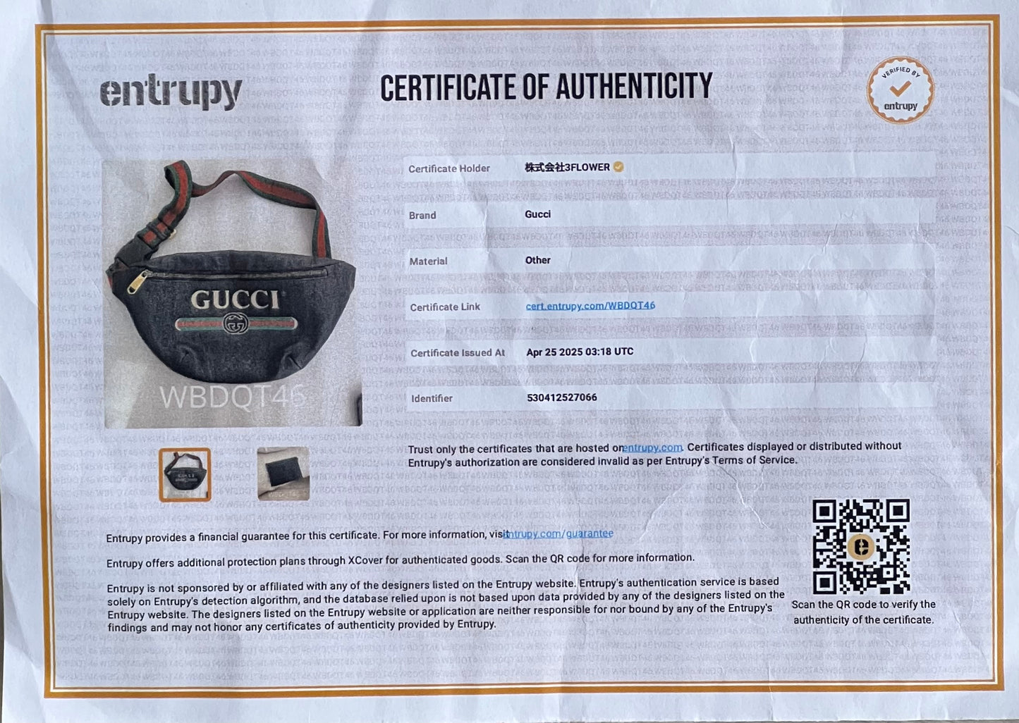 Gucci Logo Print Leather Belt Bag