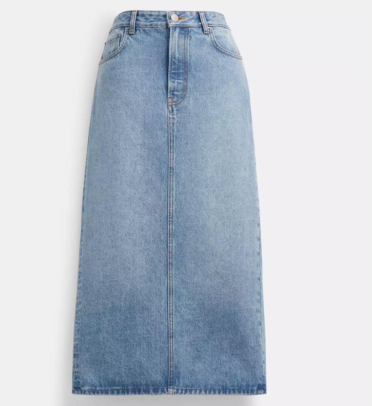 Coach Long Denim Skirt