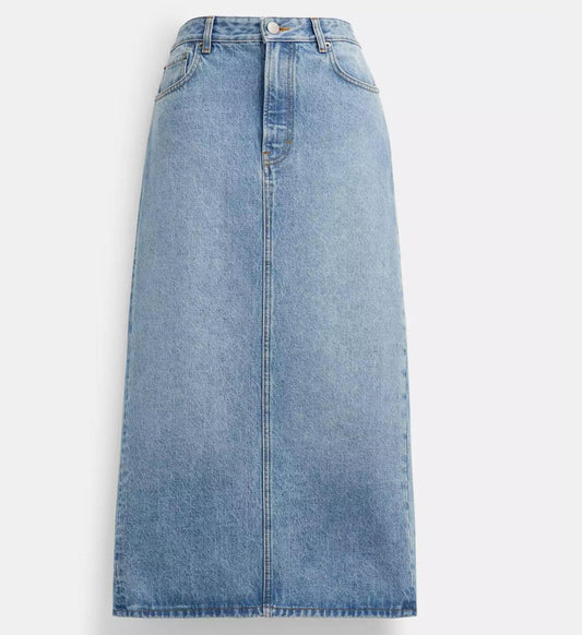 Coach Long Denim Skirt