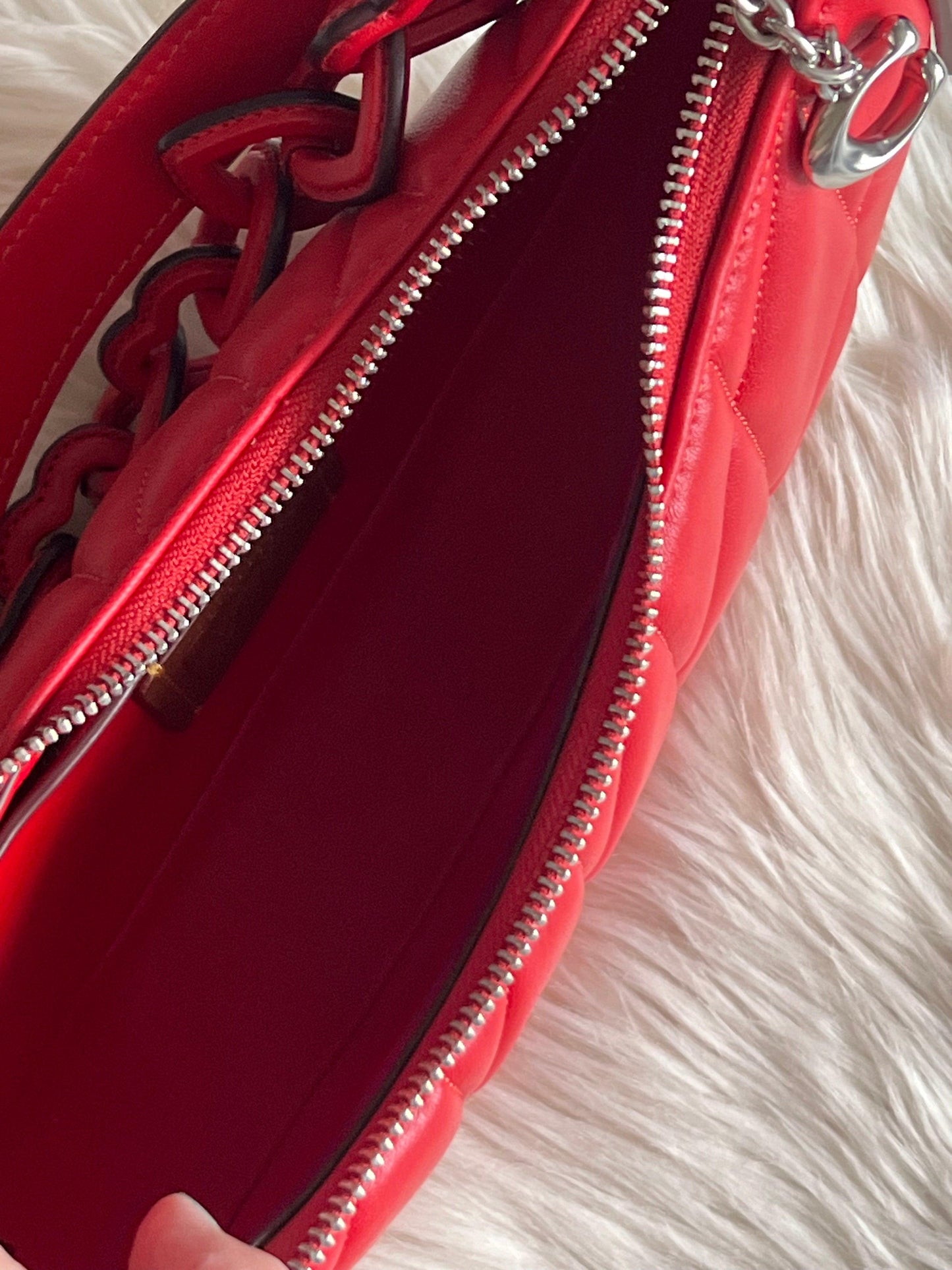 Coach Mira Shoulder Bag with Pillow Quilting and Heart Strap