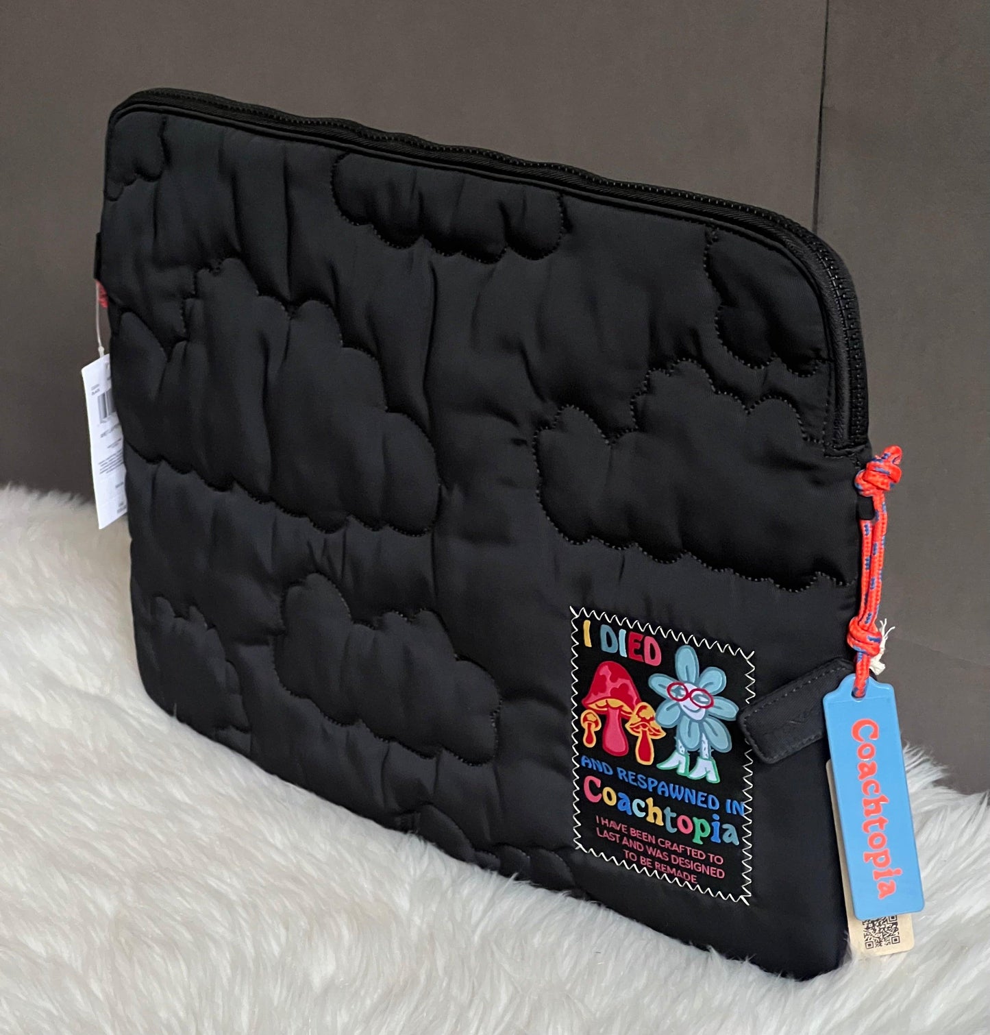 Coach Coachtopia Loop Quilted Cloud Laptop Sleeve