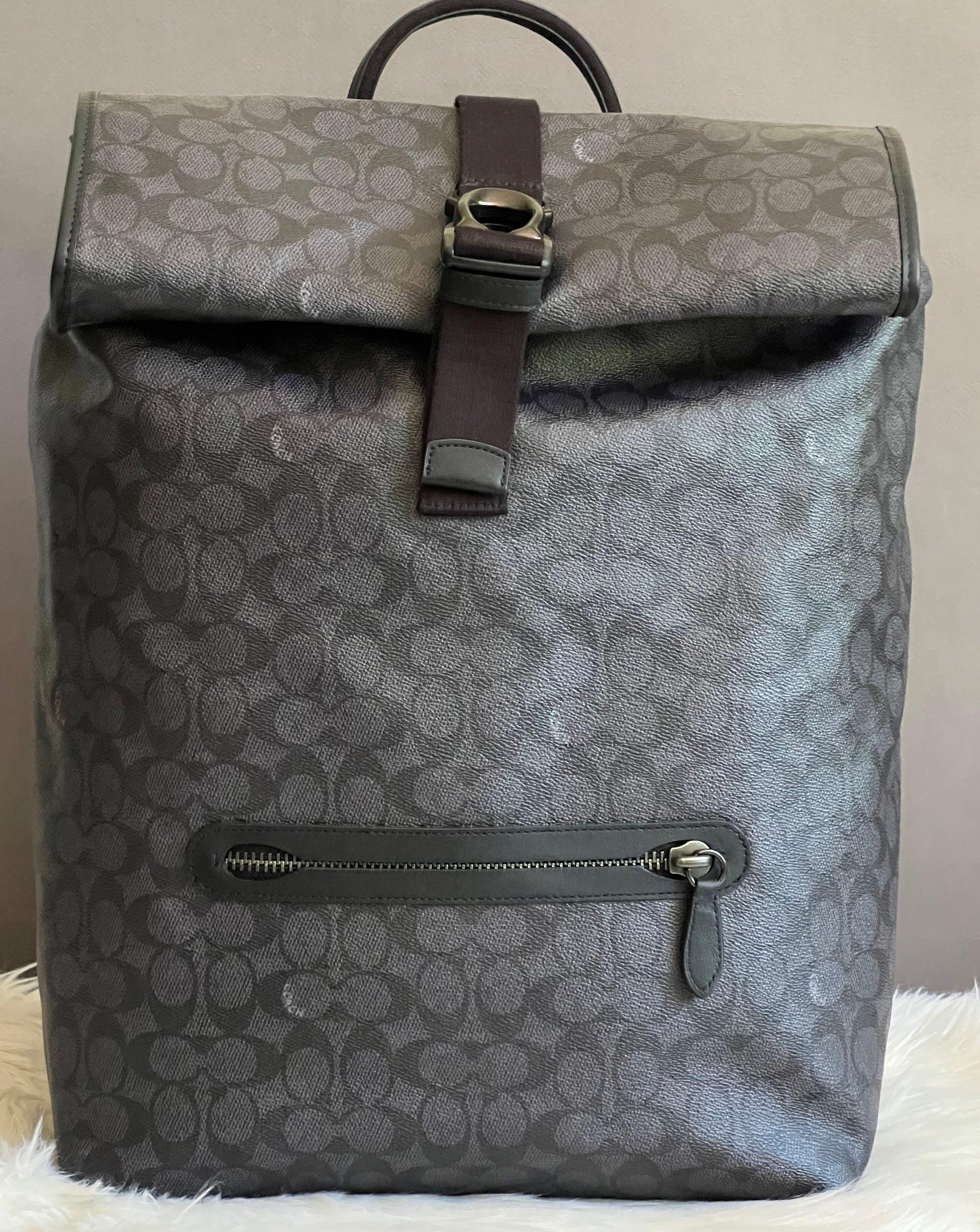Coach Beck Roll Top Backpack in Signature Canvas