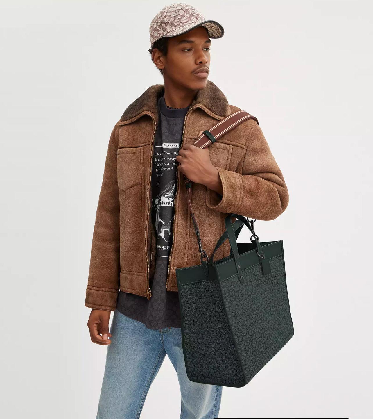 Coach Field Tote 40 in Micro Signature Jacquard