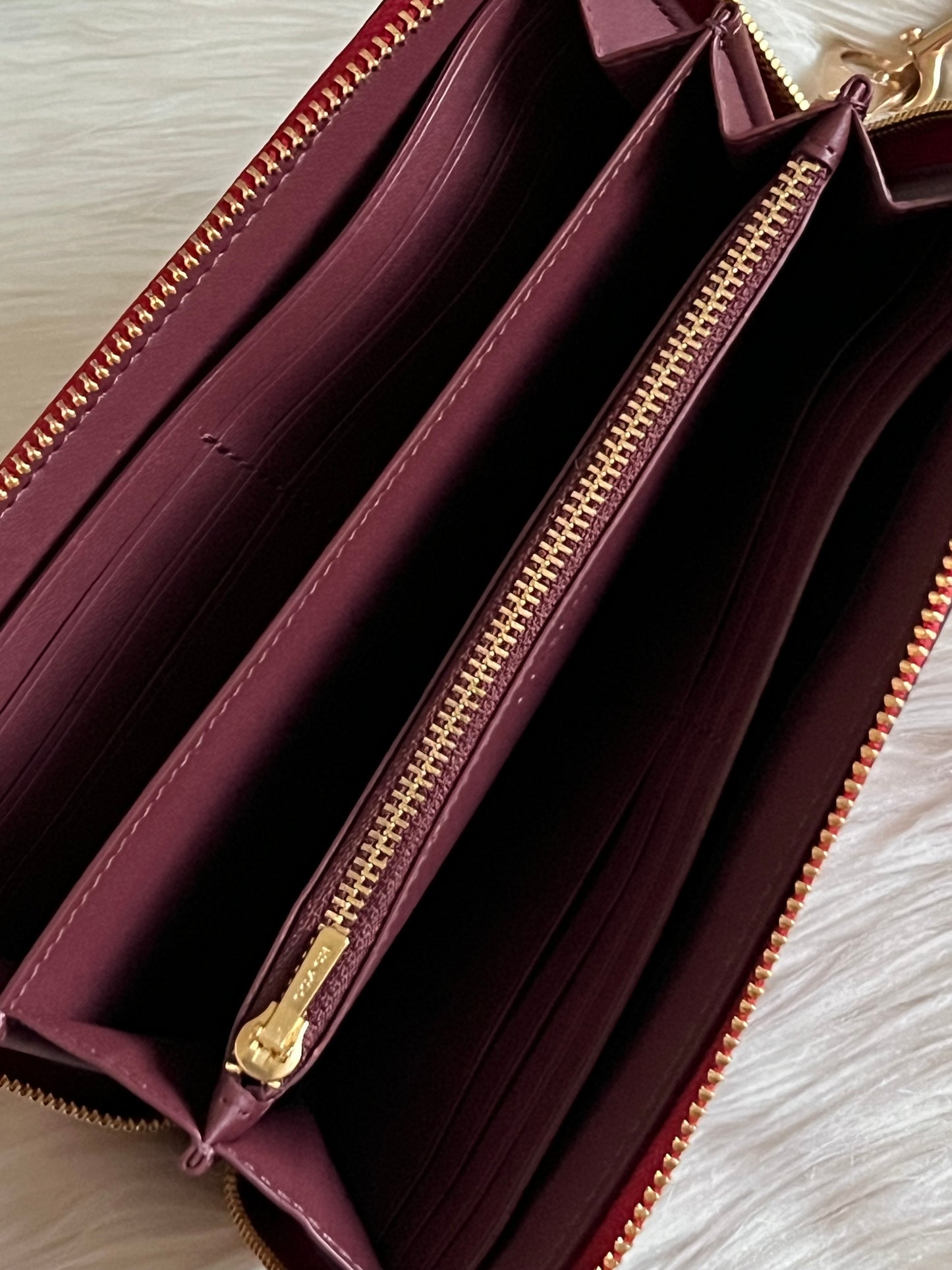 Coach Pebble Leather Zip Around Wallet