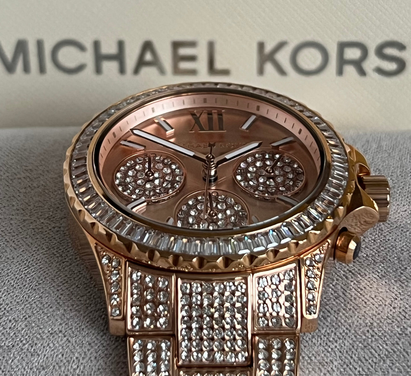 Michael Kors Women’s Everest Chronograph Quartz Crystal Rose Gold Dial Watch