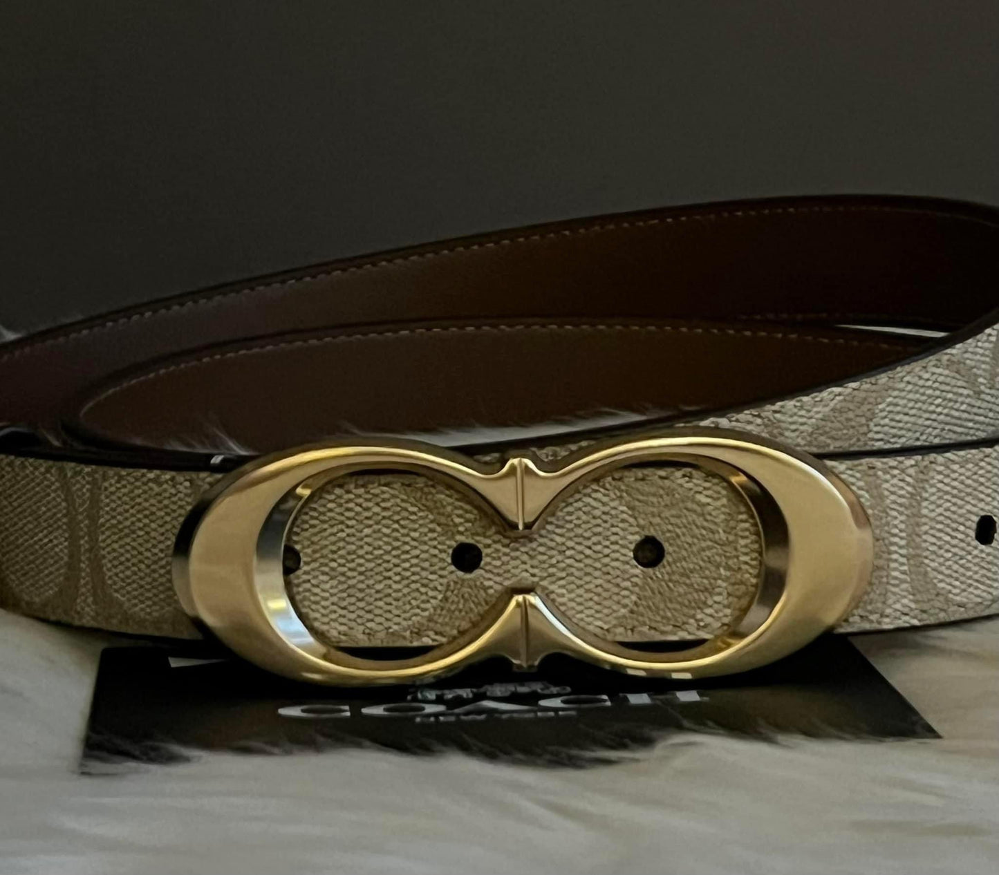 Coach Women's Outlet Signature Buckle Belt