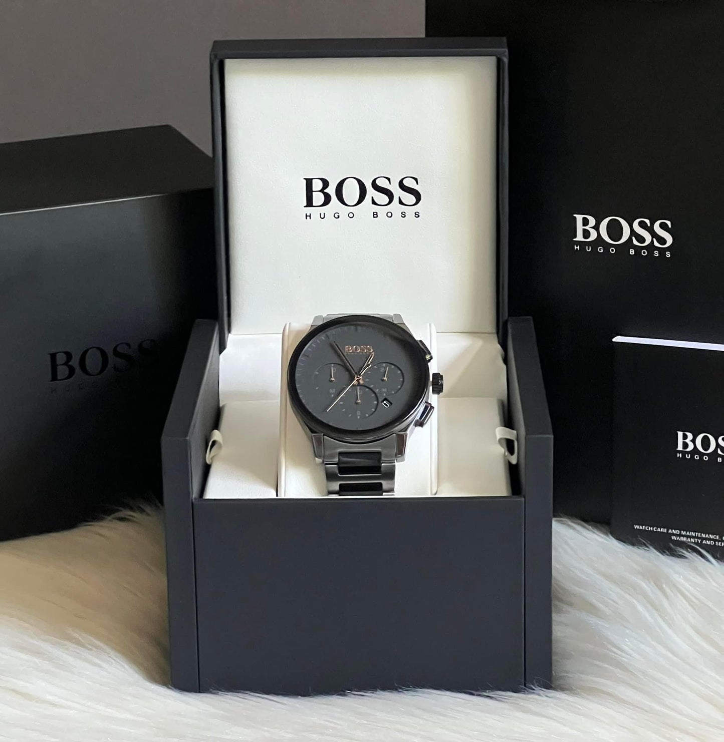 Hugo Boss Men’s Peak Chronograph Watch in Rose Gold Dial