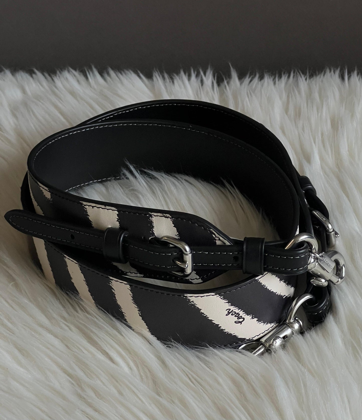 Coach Strap with Zebra Print