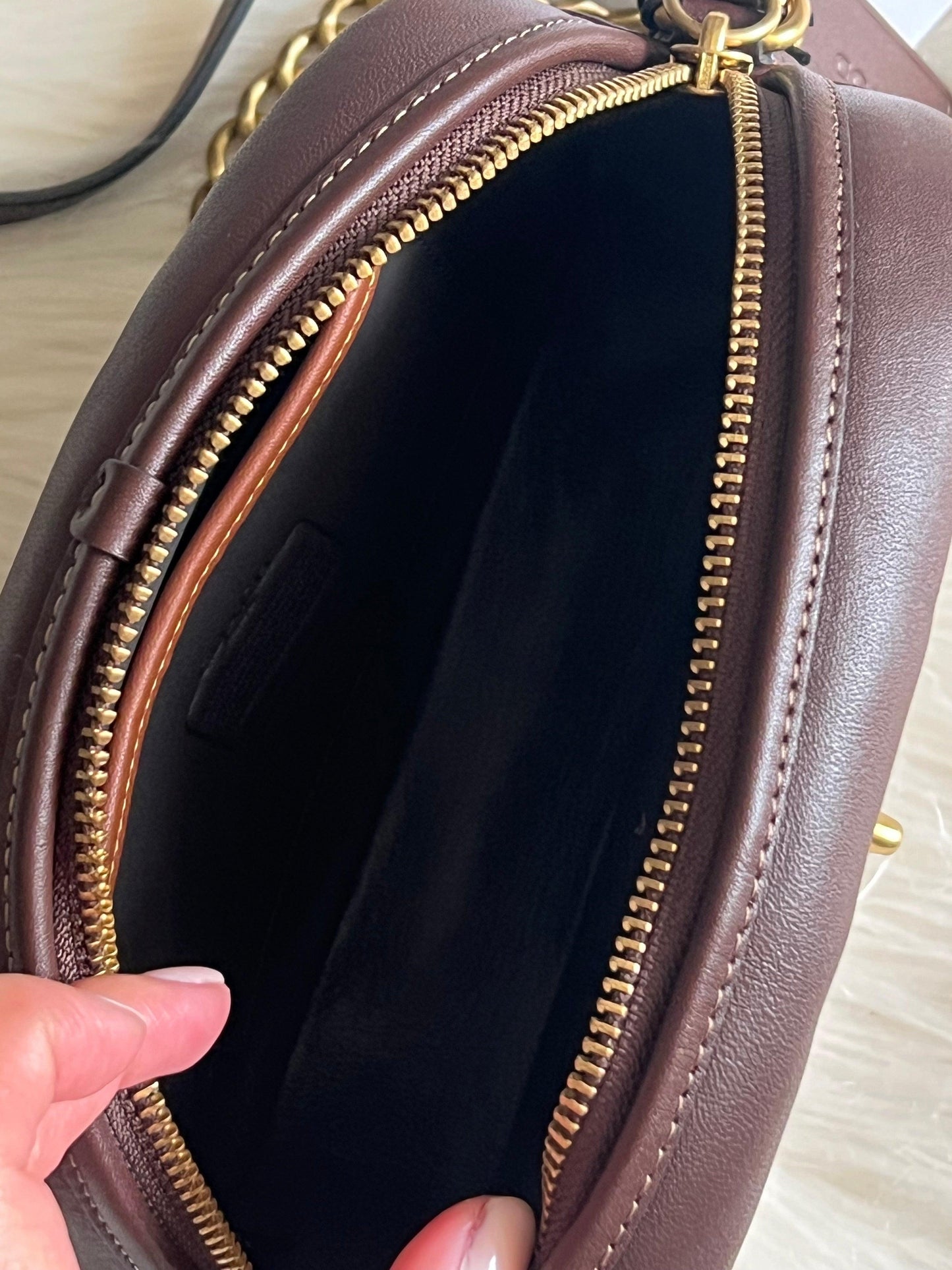 Coach Small Camera Bag in Signature Jacquard with Quilting