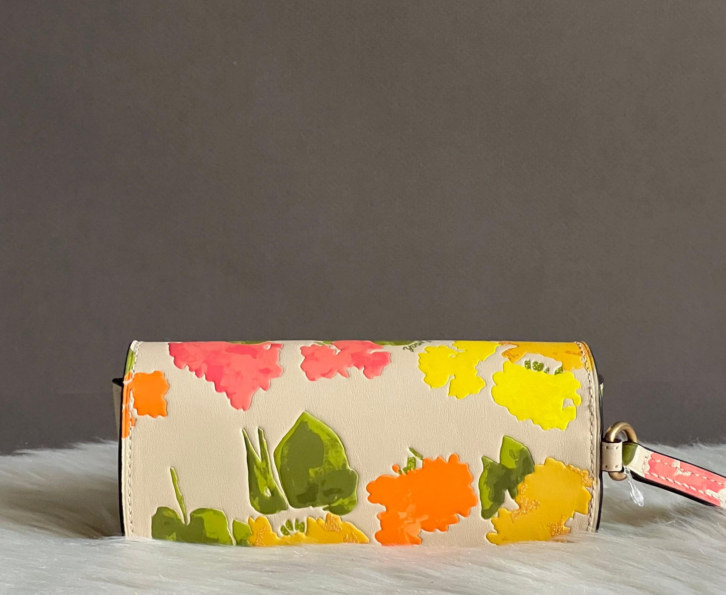 Coach Sunglass Case Bag Charm With Floral Print