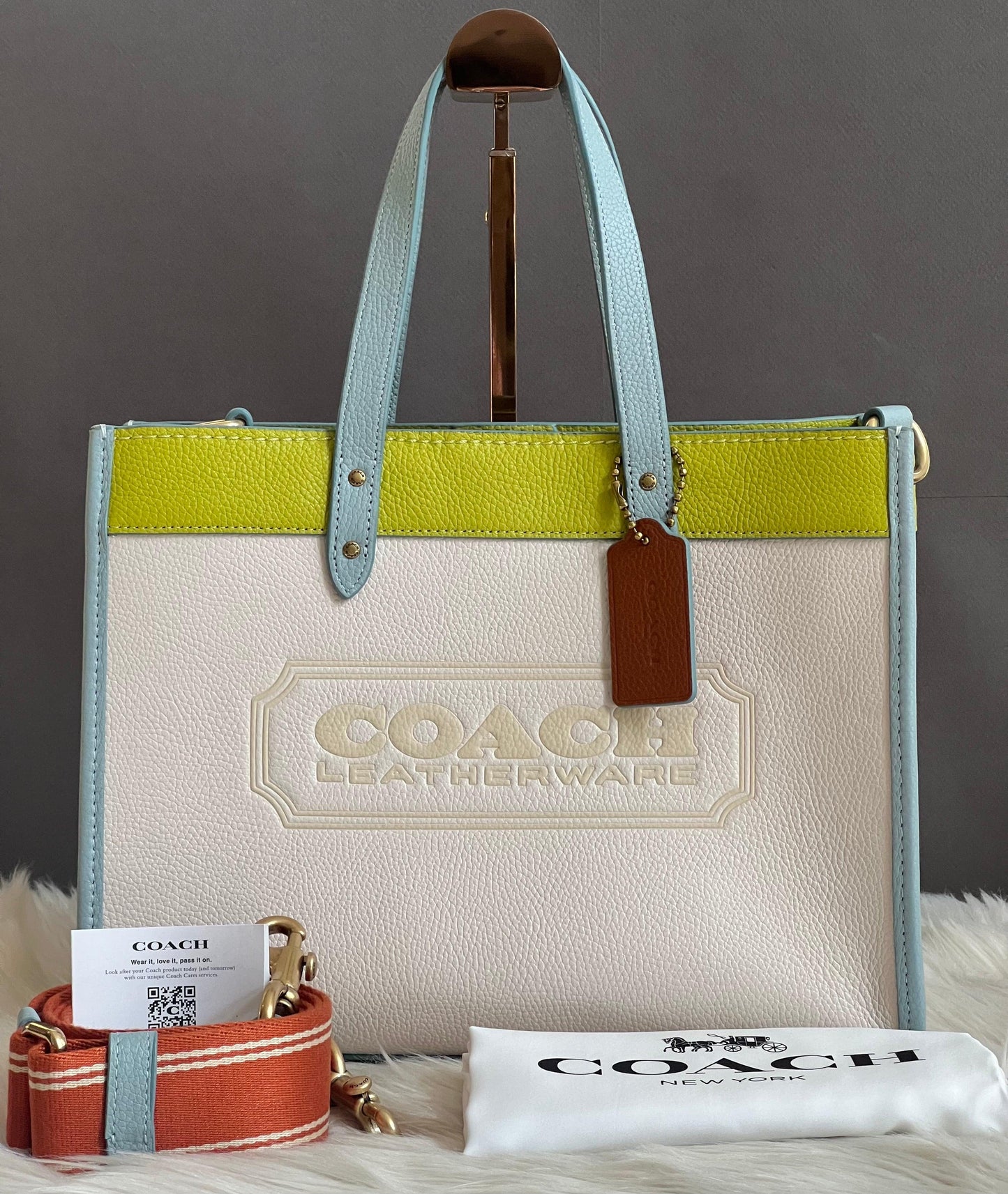 Coach Field Tote 30 in Colorblock with Coach Badge