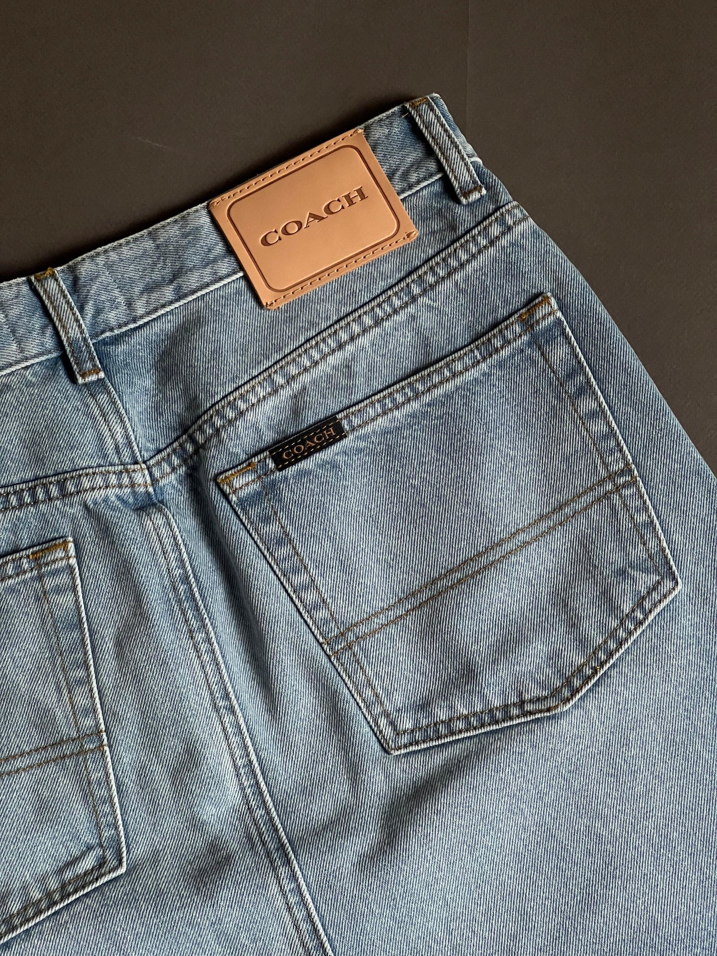 Coach Long Denim Skirt