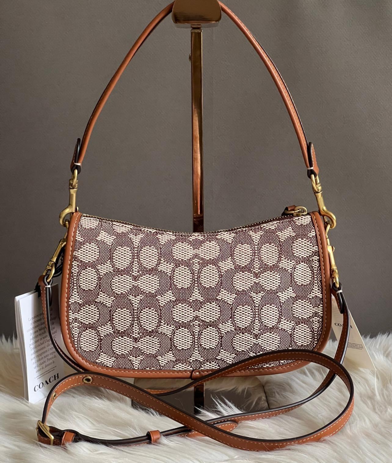 Coach X Disney Swinger Bag in Signature Textile Jacquard with Mickey Mouse and Friends Embroidery