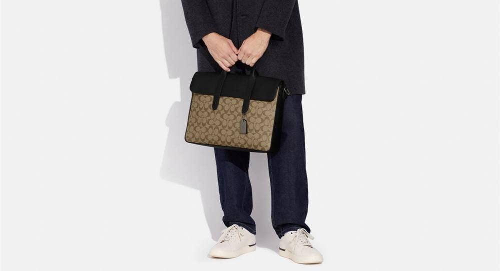 Coach Rogue Brief in Signature Textile Jacquard