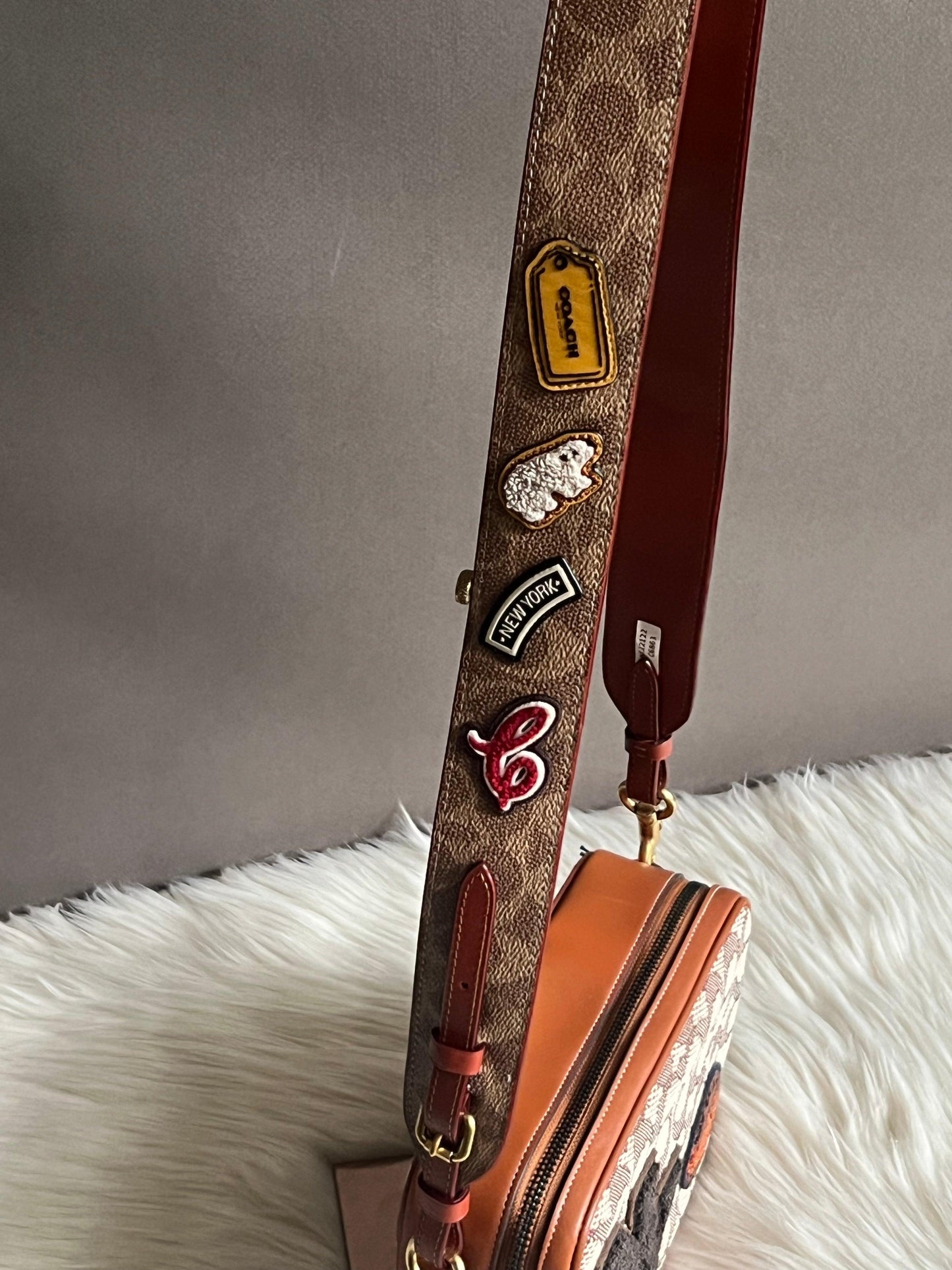 Coach Strap In Signature Canvas With Patches