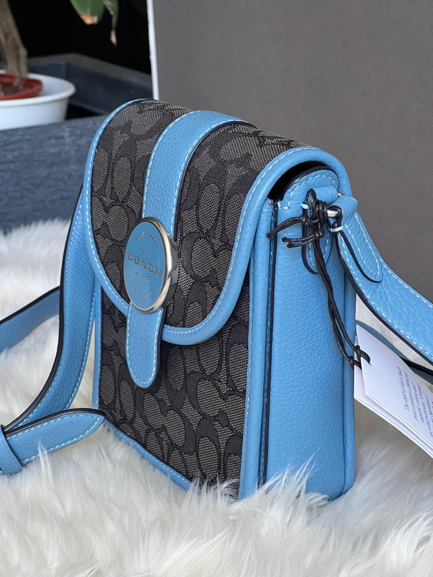 Coach North/South Lonnie Crossbody in Signature Jacquard