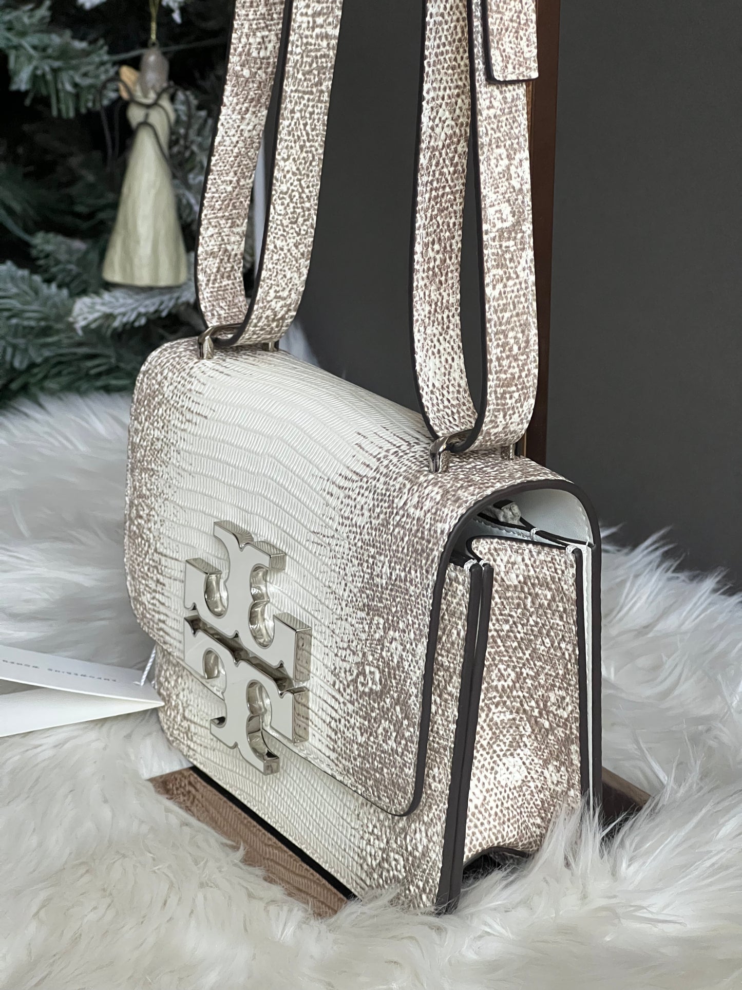 Tory Burch Small Eleanor Lizard-Embossed Bag