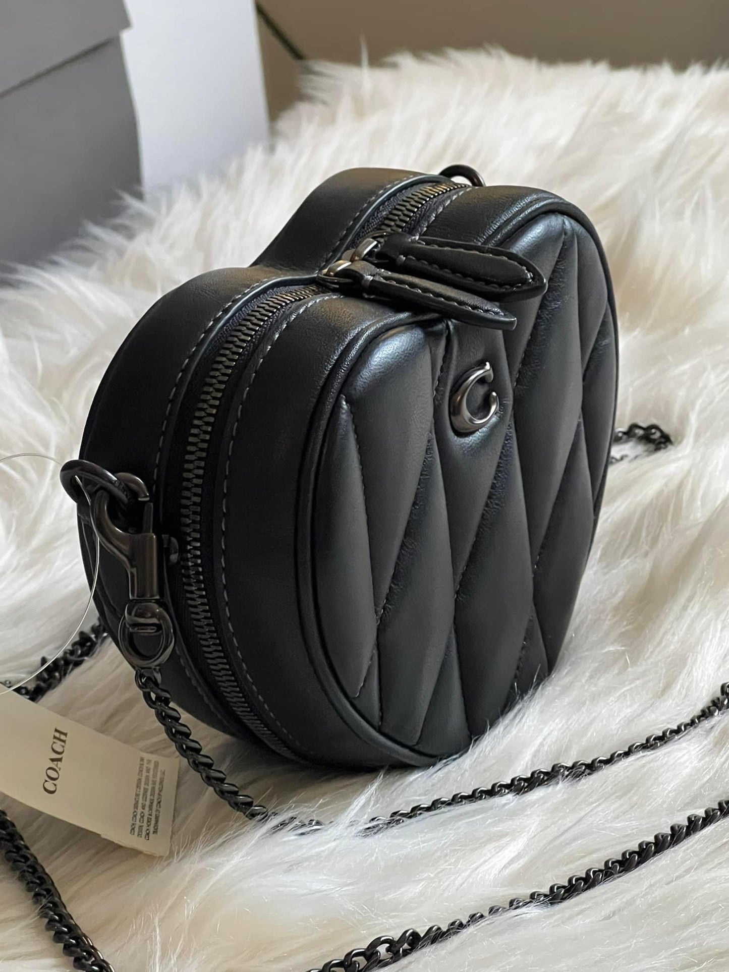Coach Heart Crossbody 14 with Pillow Quilting