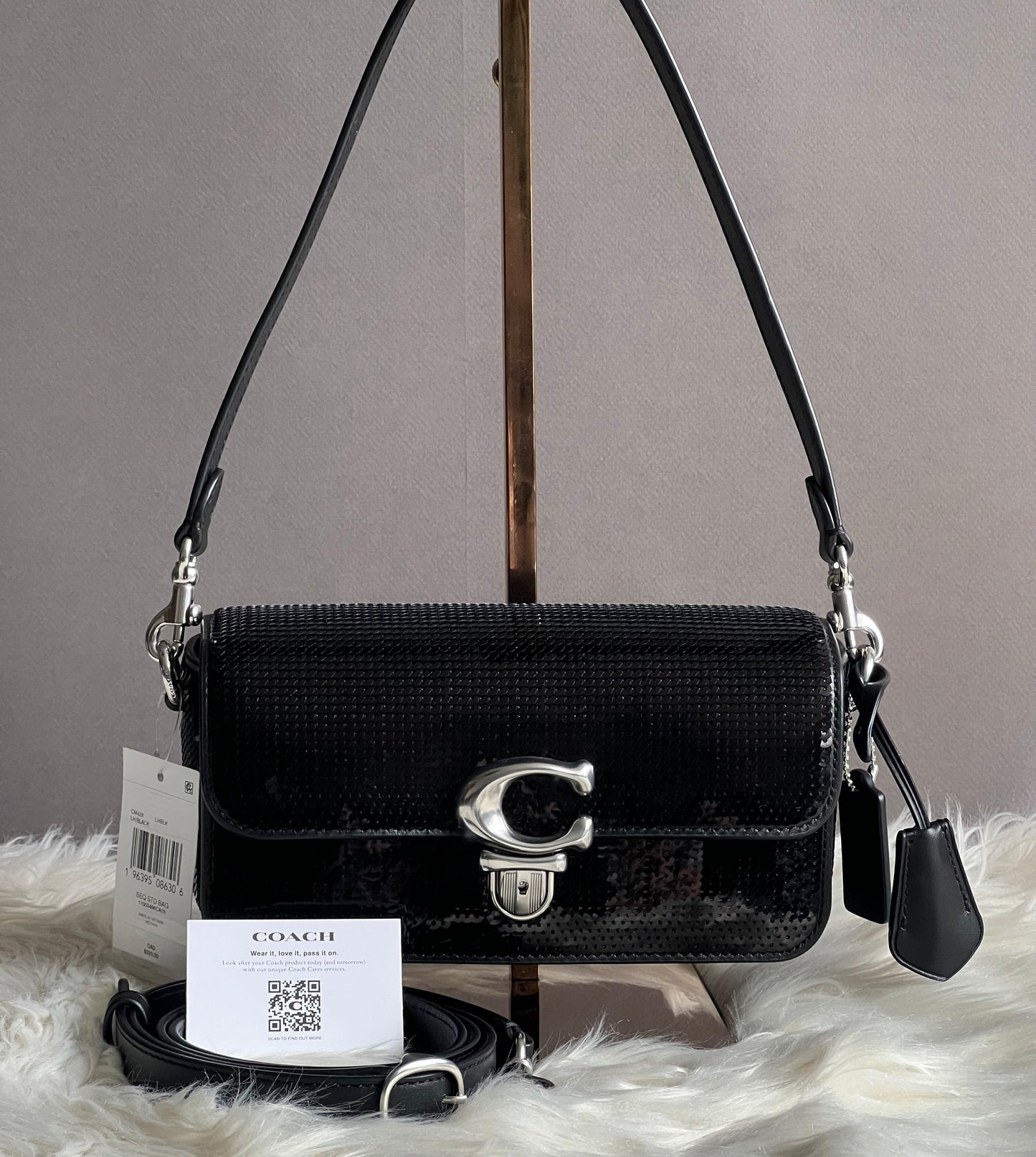 Coach Studio Baguette Bag with Sequins