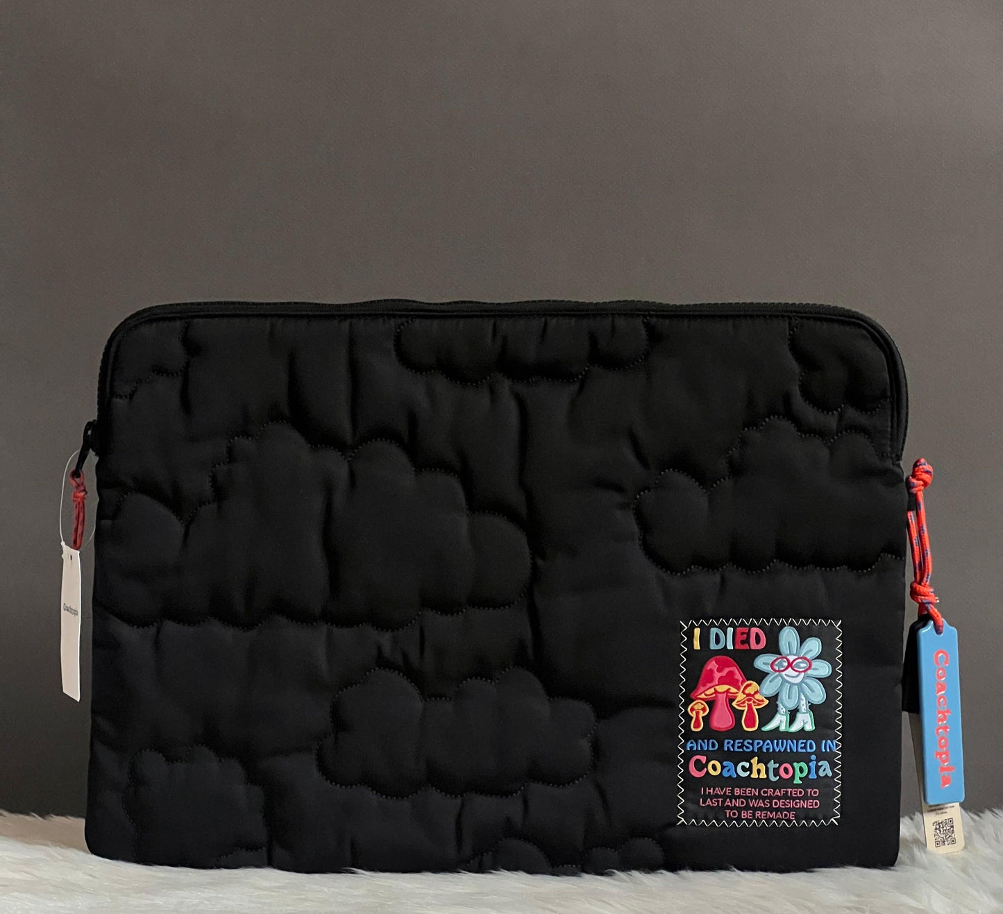 Coach Coachtopia Loop Quilted Cloud Laptop Sleeve