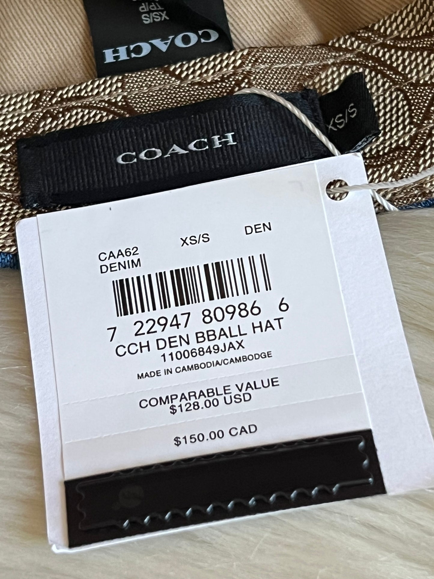 Coach Denim Baseball Hat