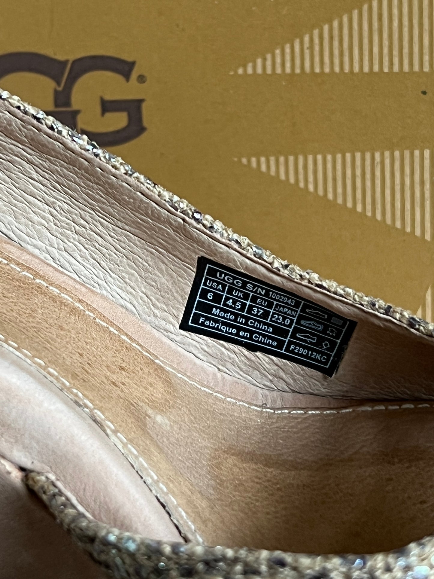 UGG Toura Metallic Snake Print Platform Wedge Sandals