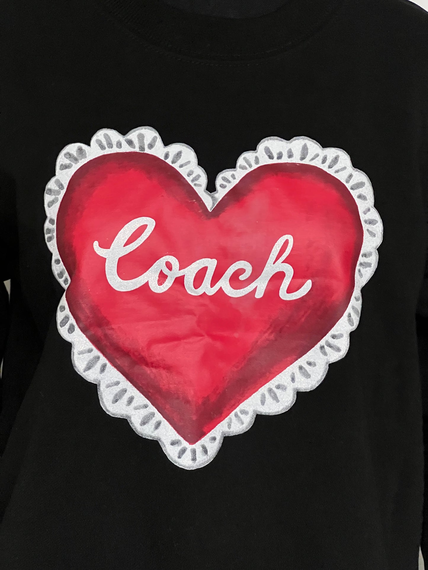 Coach Heart Crewneck Sweater
