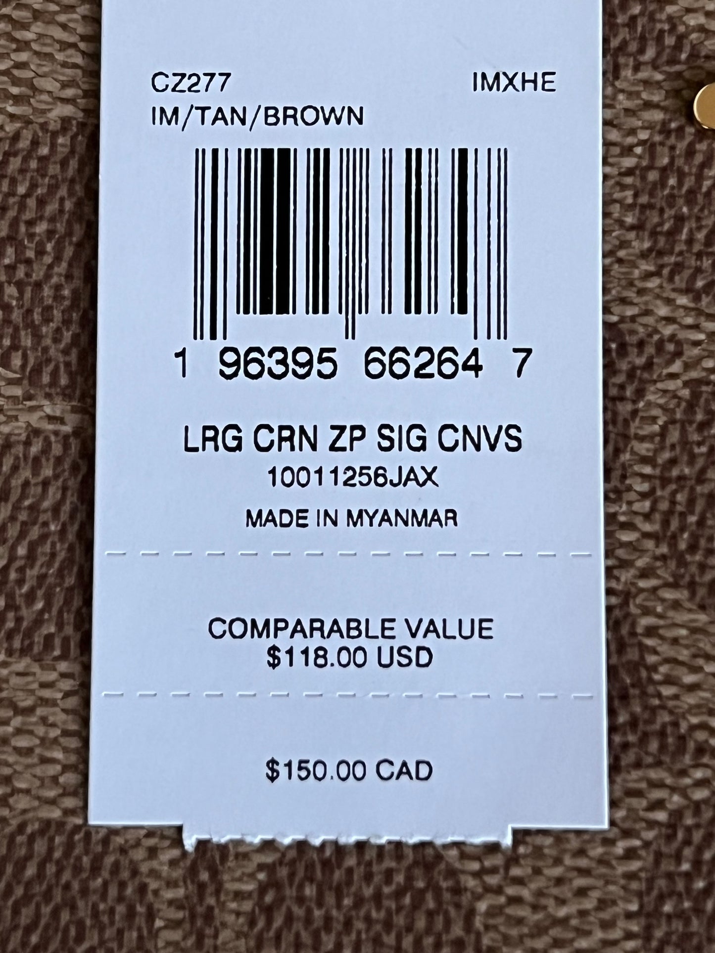 Coach Large Corner Zip Wristlet in Signature Canvas
