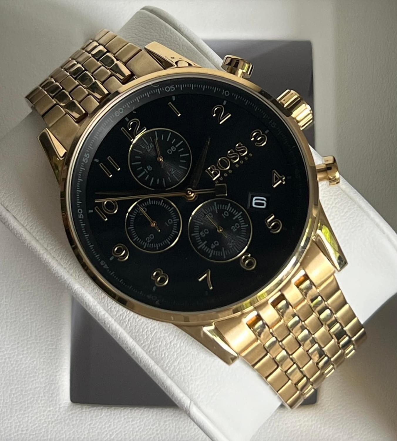 Hugo Boss Men’s Gold Navigator Chronograph Watch