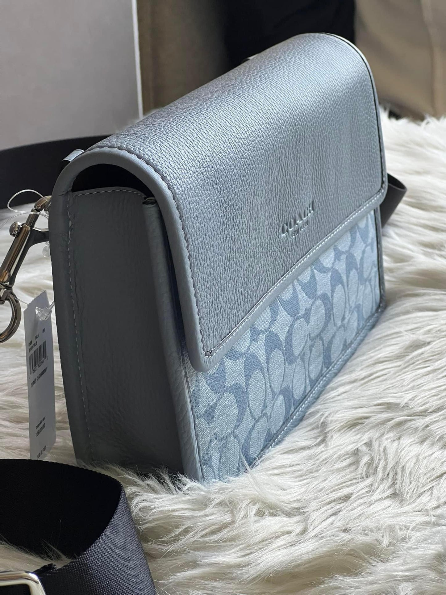 Coach Turner Flap Crossbody in Signature Chambray