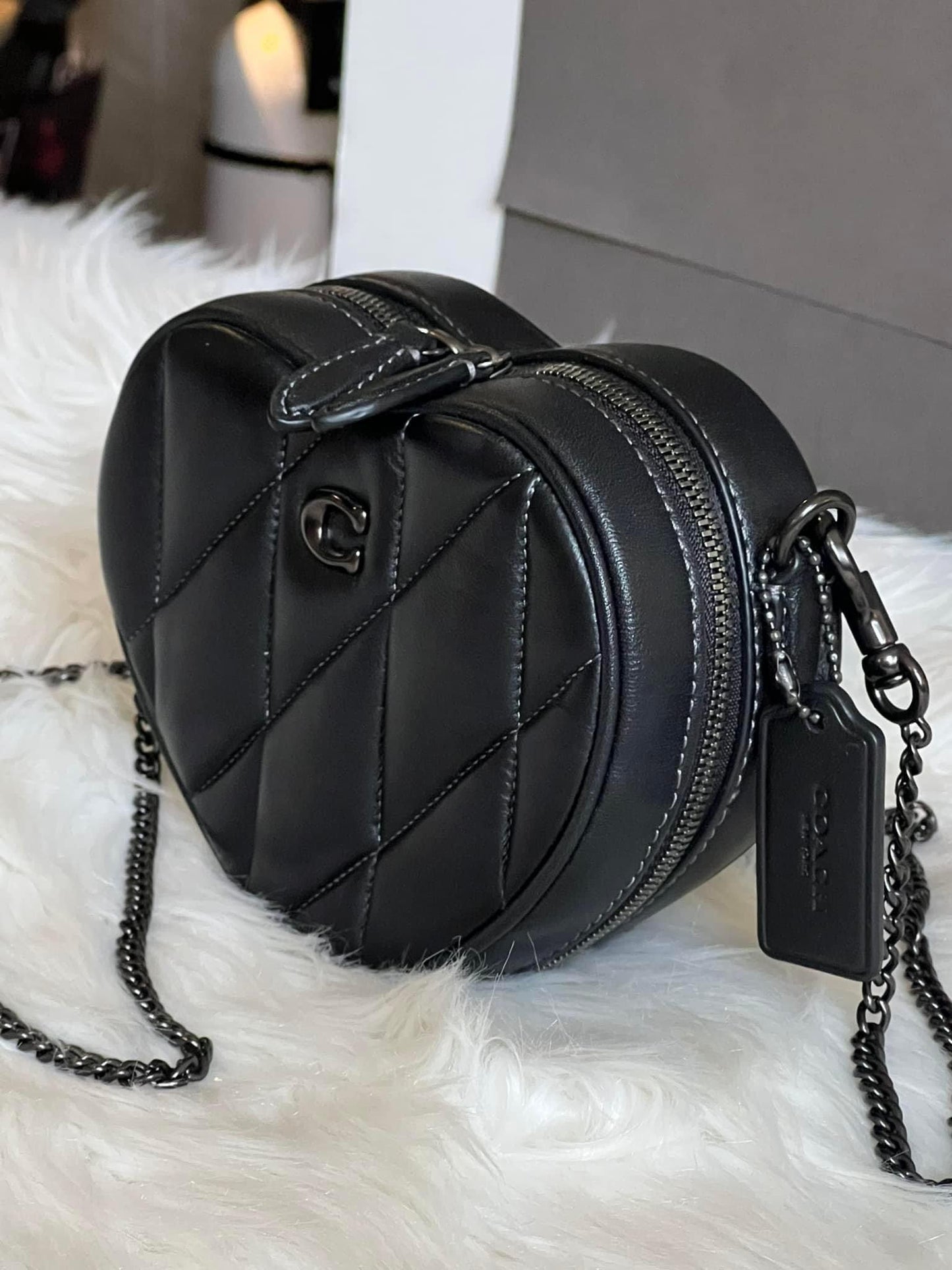 Coach Heart Crossbody 14 with Pillow Quilting