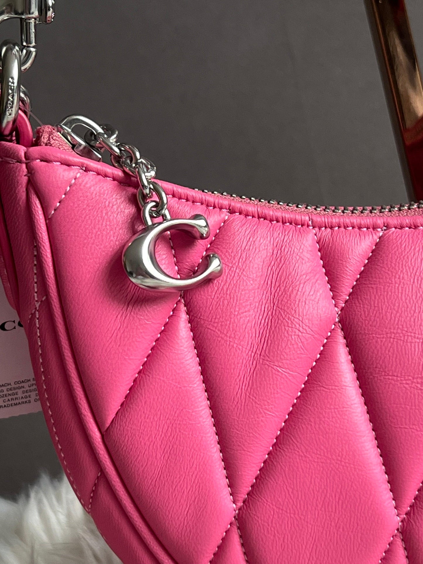 Coach Mira Shoulder Bag with Pillow Quilting and Heart Strap