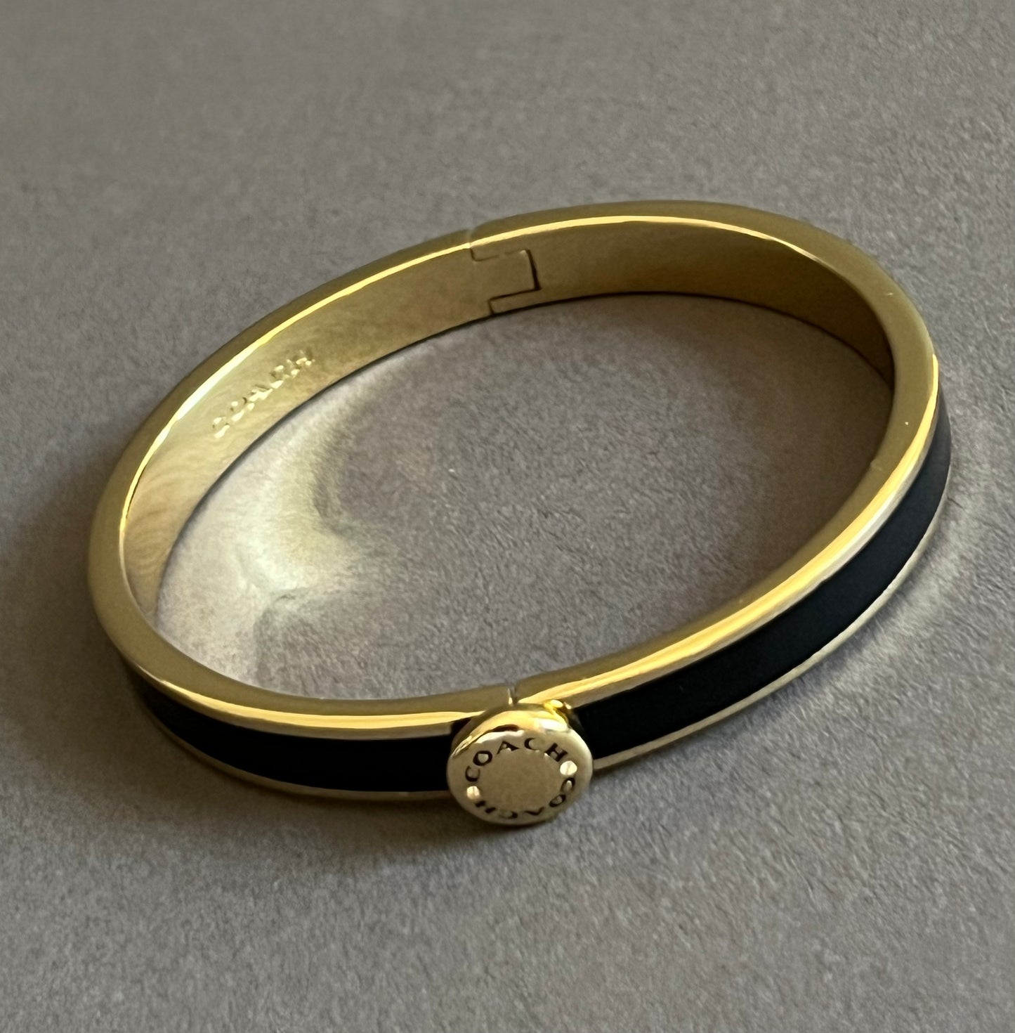 Coach Rivet Enamel Hinged Bangle