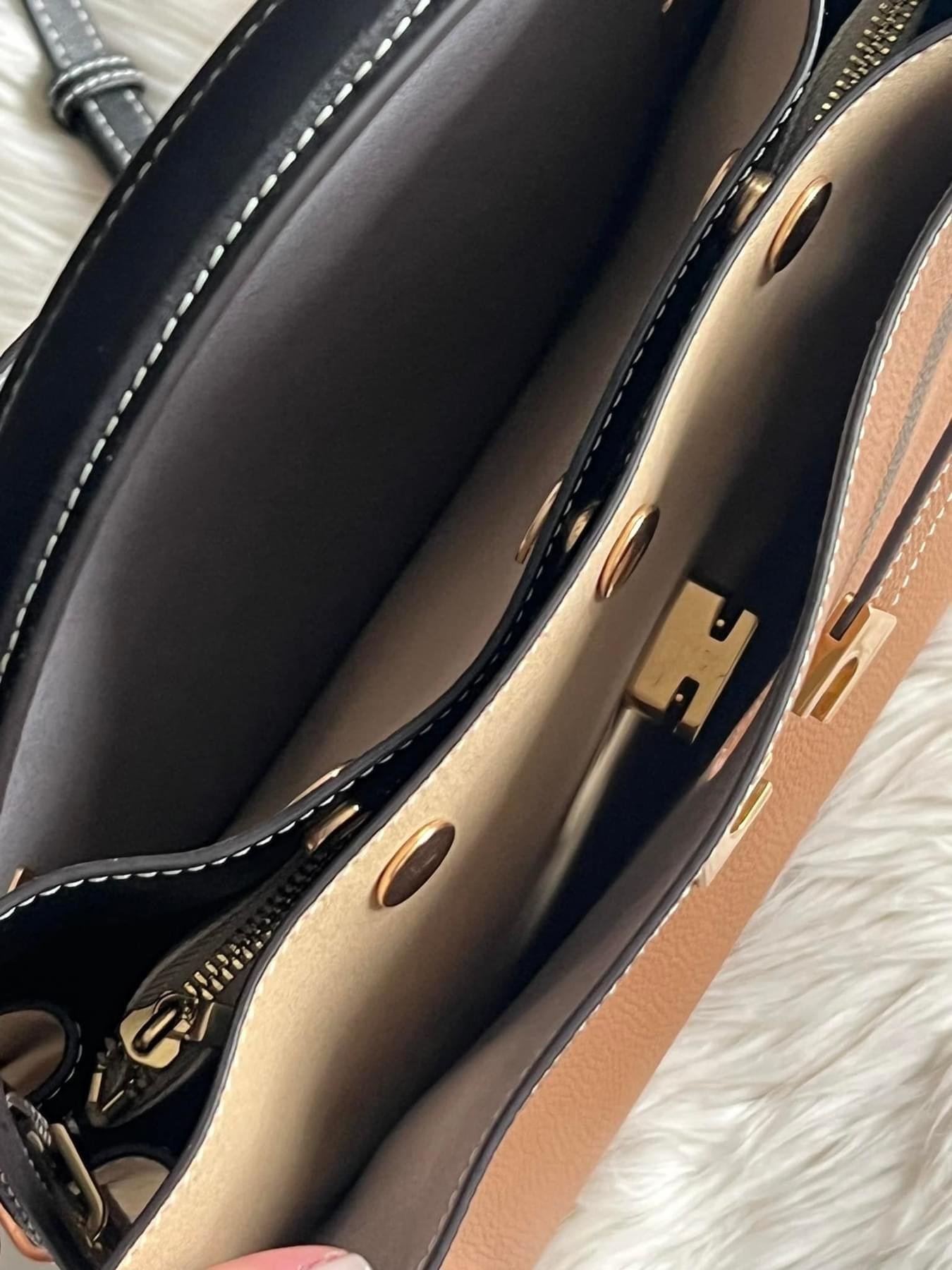 Tory Burch Lee Radziwill Pebbled Double Bag